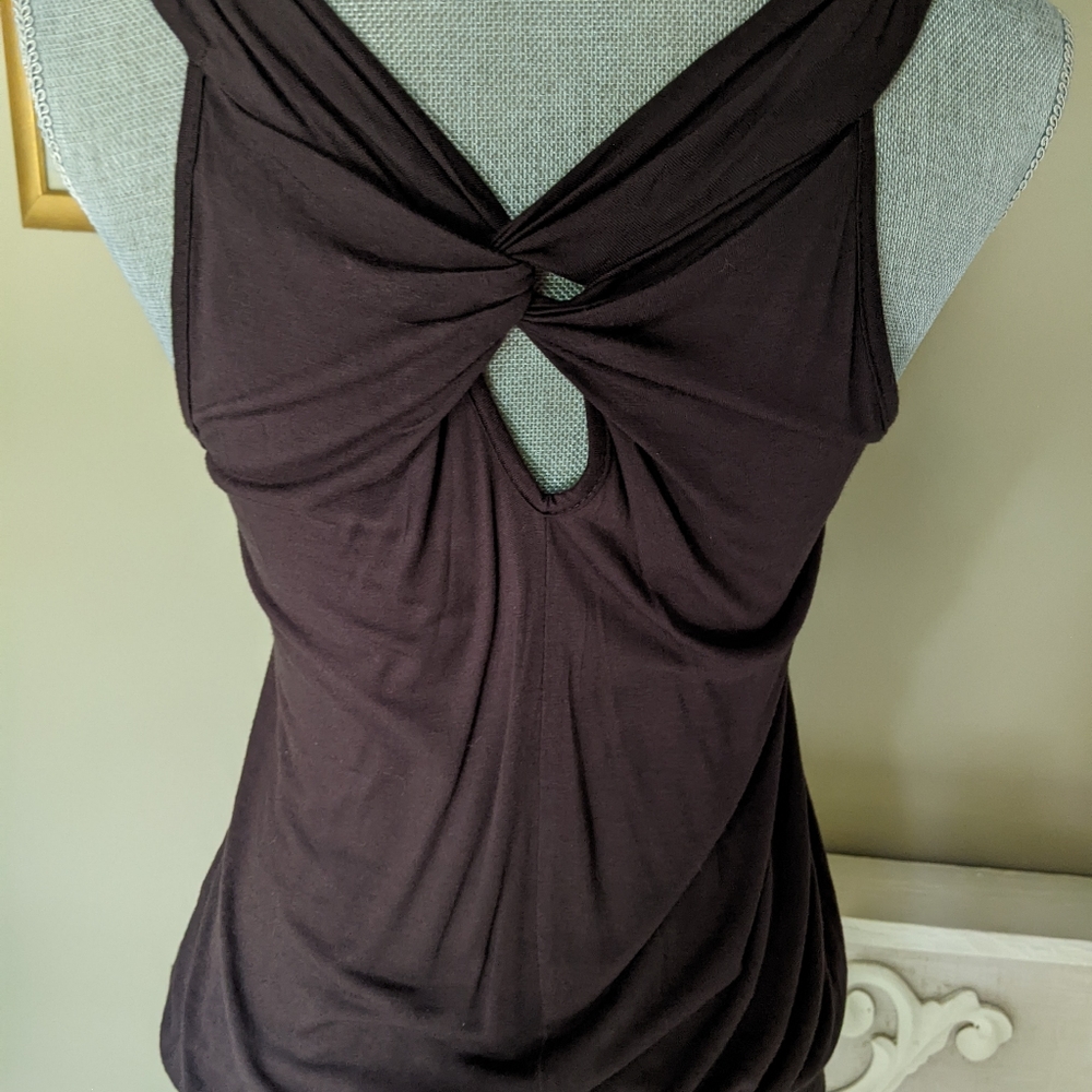 Anthropologie Language tunic brown top size Small